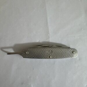 Camillus Silver Military Pocketknife 4 Blades Aluminum Handle 2003